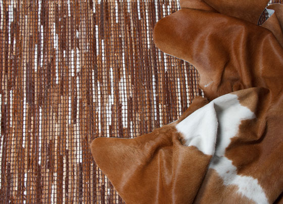 Oxford: Natural leather rug 