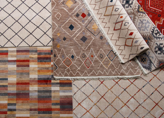 Marrakesh: Polyester machine made rug
