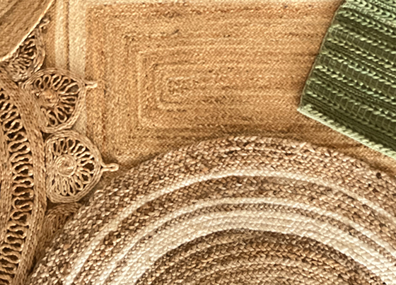 Echo & Juno: El Dokuma Naturel Jüt Hasır Halı 